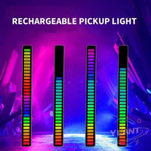RGB Music Sound Control LED Light, Rhythm Atmosphere light For Car Tv Gaming Computer Desktop Decor Lamp